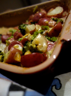 Recipes: Red Potato, Broccoli and Ham Gratin