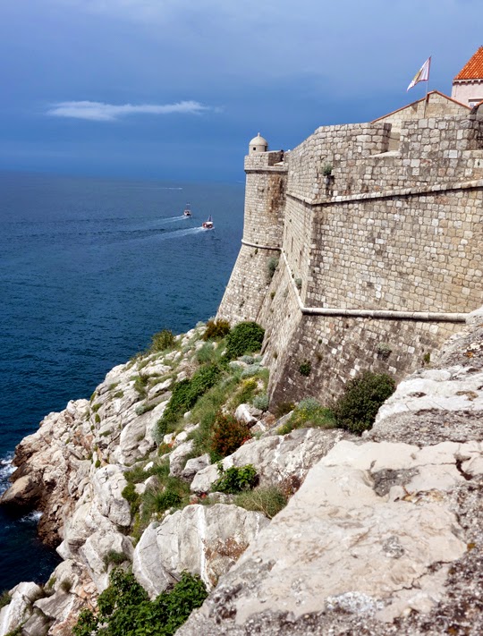 Walking the Middle Ages City Fortress in Dubrovnik, Croatia