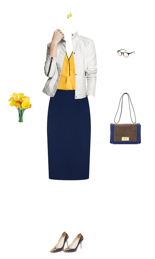 What to Wear: Mustard Yellow and Navy