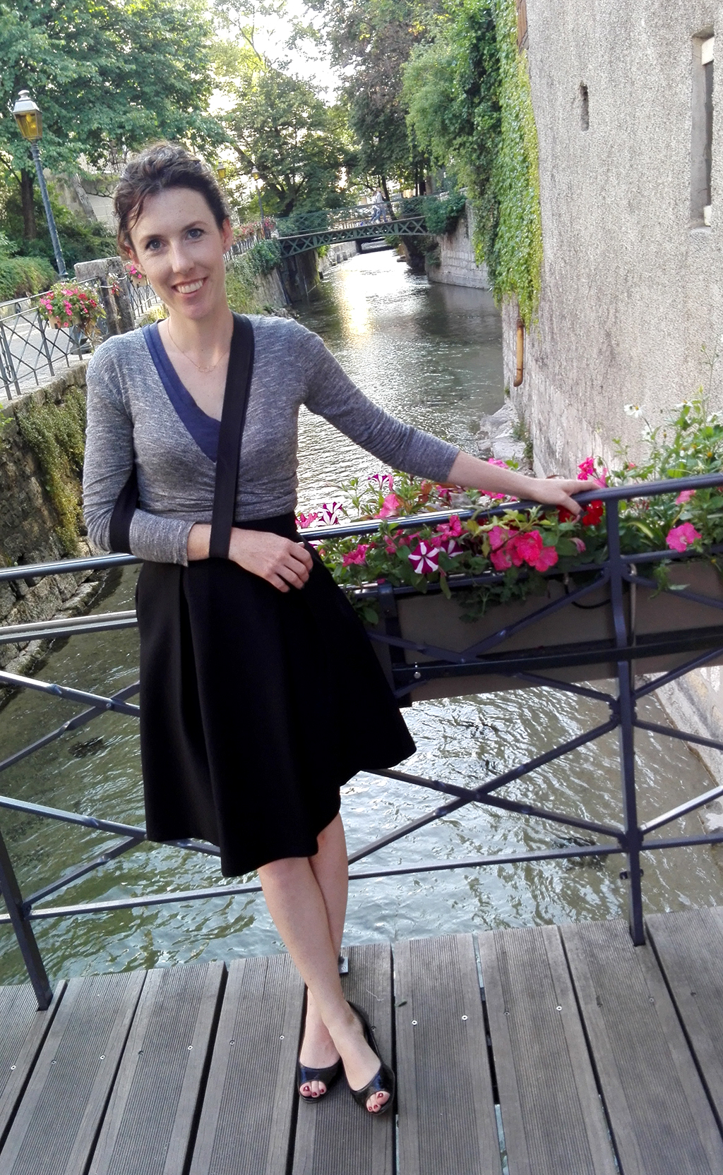 Wearing a sling in Annecy, France