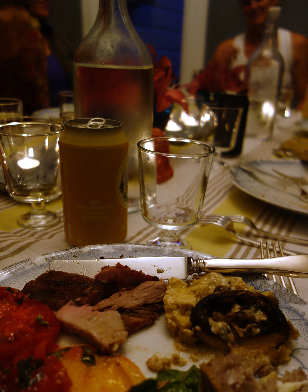 Bear cans + wedding china