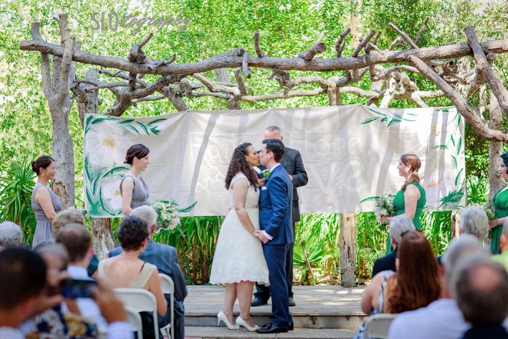 Hand-Painted Canvas Wedding Banner