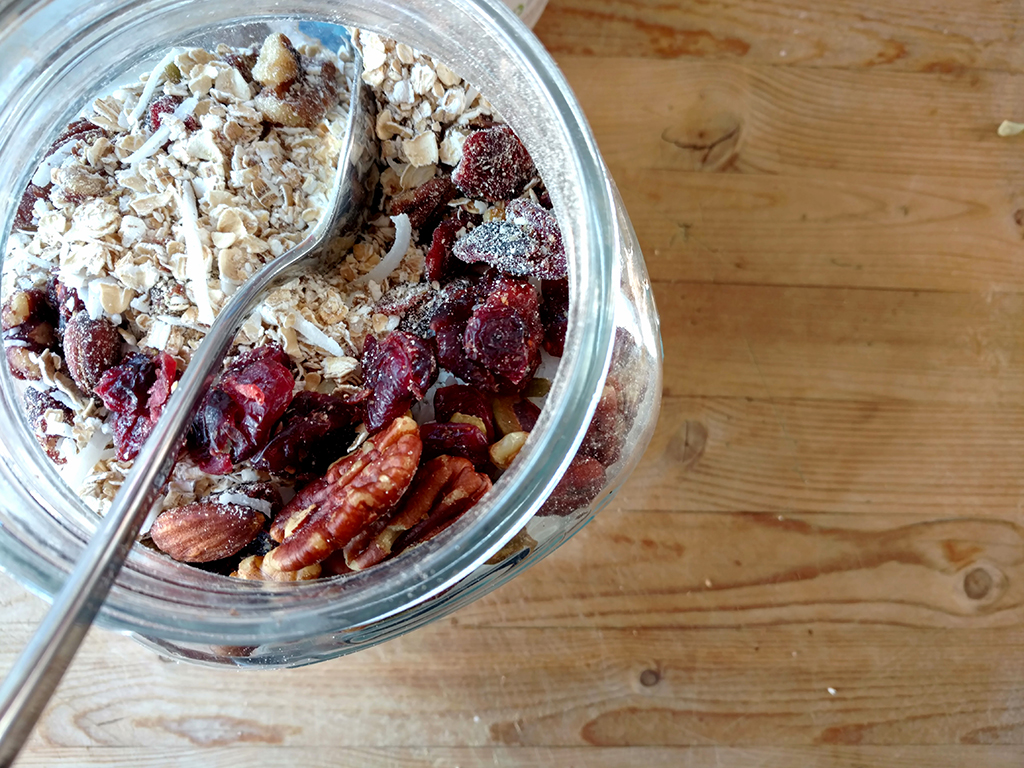 DIY instant oatmeal with flax and coconut