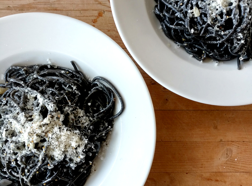 Squid Ink Cacio e Pepe Pasta