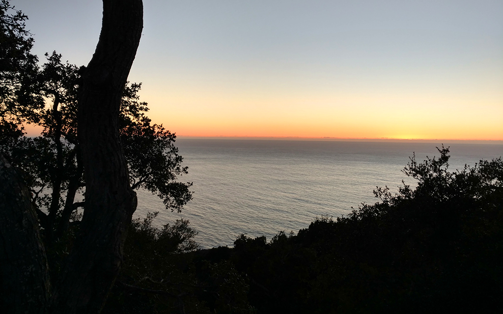 Sunset in December in Big Sur