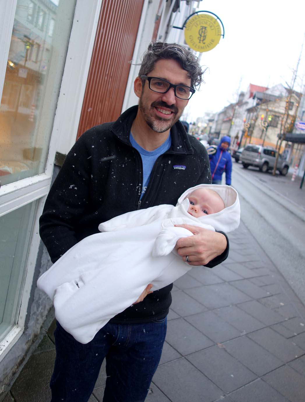 Small baby in Iceland in November