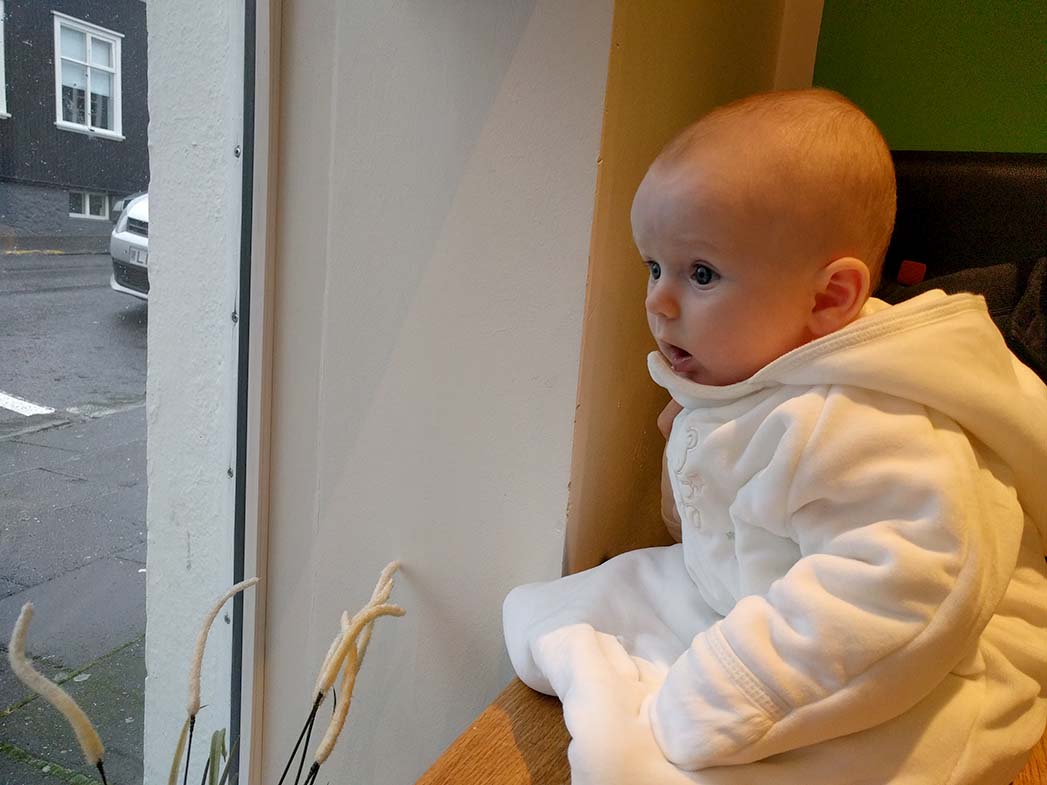 Snow baby in Iceland